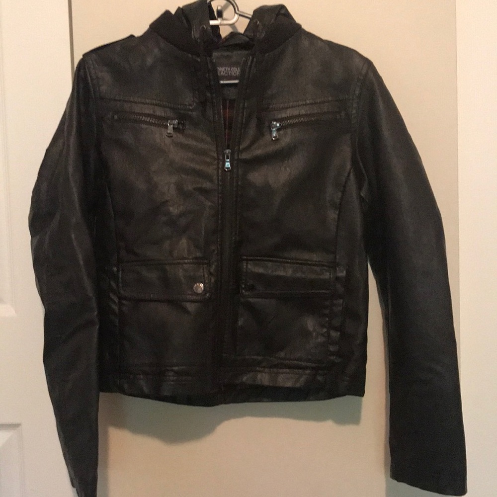 Chocolate brown leather jacket